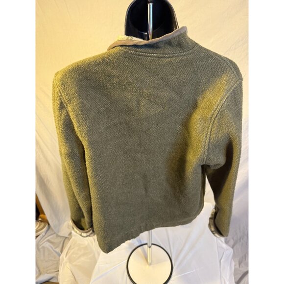 Norton Petites Zip Up Jacket Cardigan Womens PM Medium M Brown Cozy Warm - Picture 3 of 3